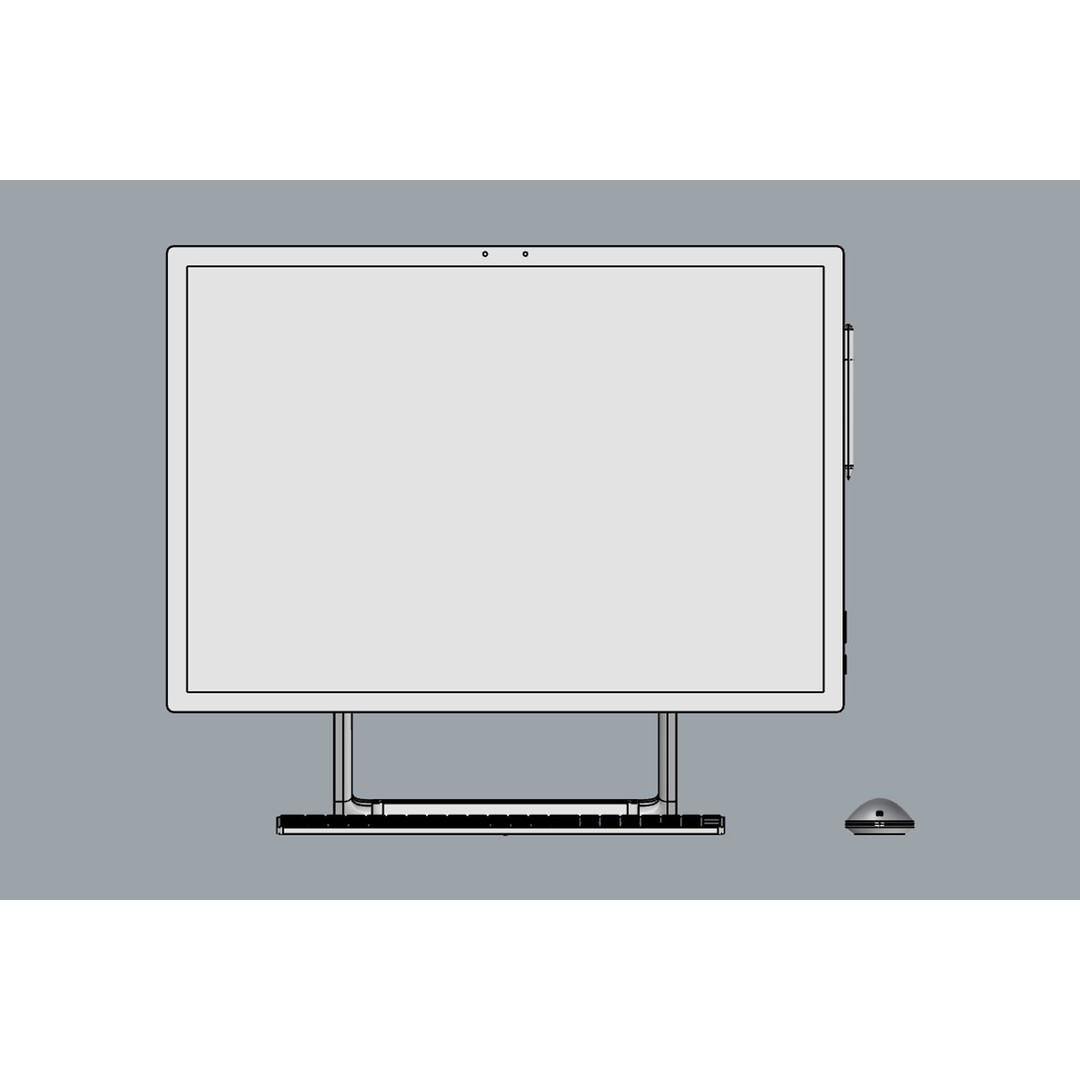 Microsoft Surface Studio 2 3D Model – High Poly PBR Asset, FBX, OBJ - View 8