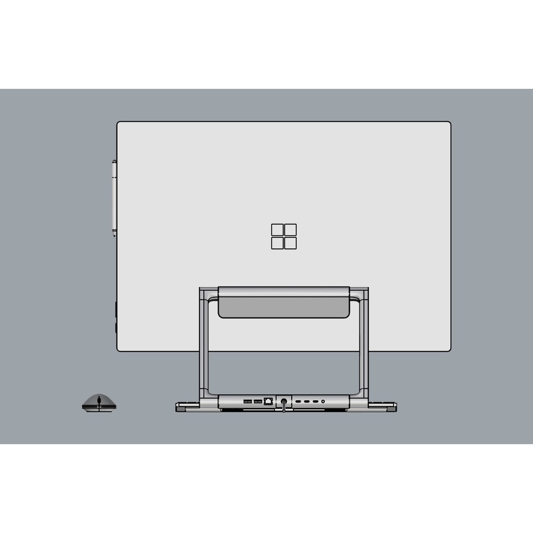 Microsoft Surface Studio 2 3D Model – High Poly PBR Asset, FBX, OBJ - View 9