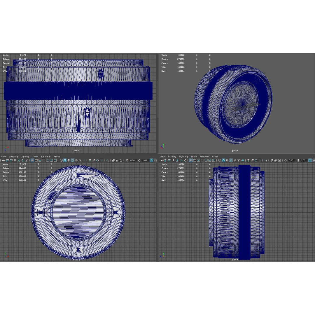 Realistic 50mm Camera Lens 3D Model – PBR Textures, Multiple Formats - View 8