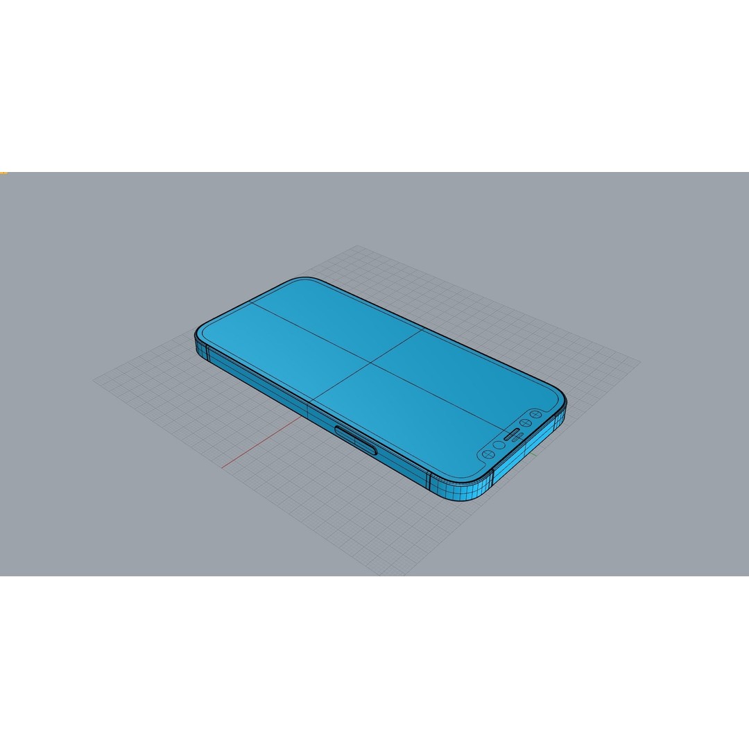 Apple iPhone 12 Mini 3D Model – High-Quality Mobile Asset, Rhino 4.0 - View 19