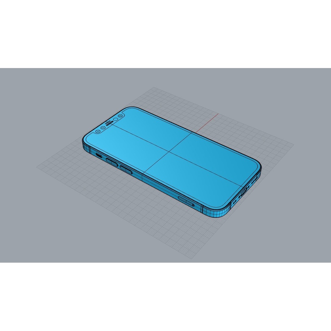 Apple iPhone 12 Mini 3D Model – High-Quality Mobile Asset, Rhino 4.0 - View 20
