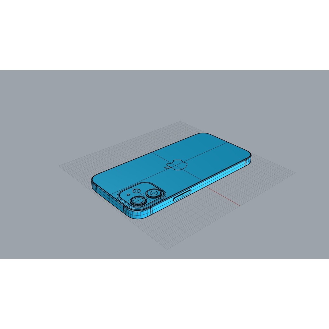 Apple iPhone 12 Mini 3D Model – High-Quality Mobile Asset, Rhino 4.0 - View 21