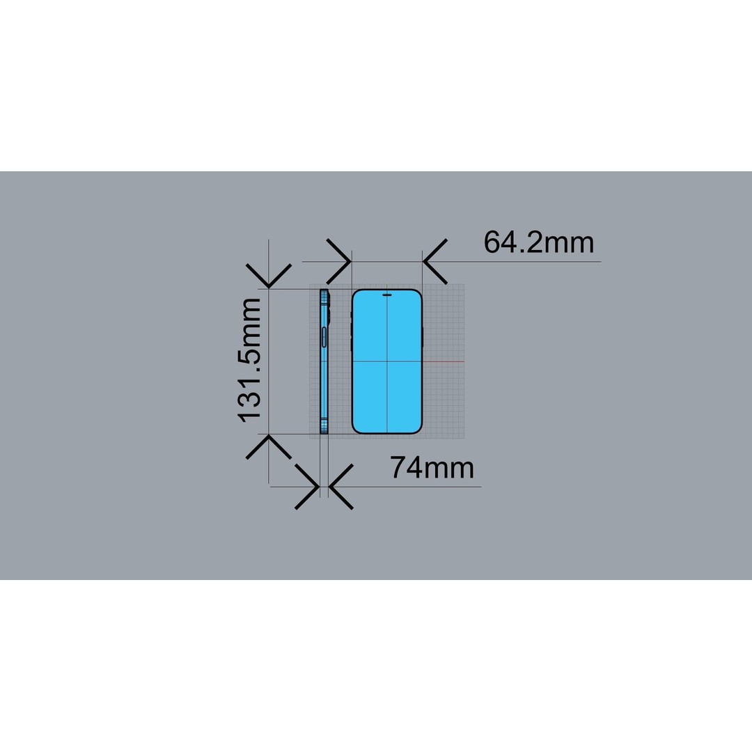 Apple iPhone 12 Mini 3D Model – High-Quality Mobile Asset, Rhino 4.0 - View 22