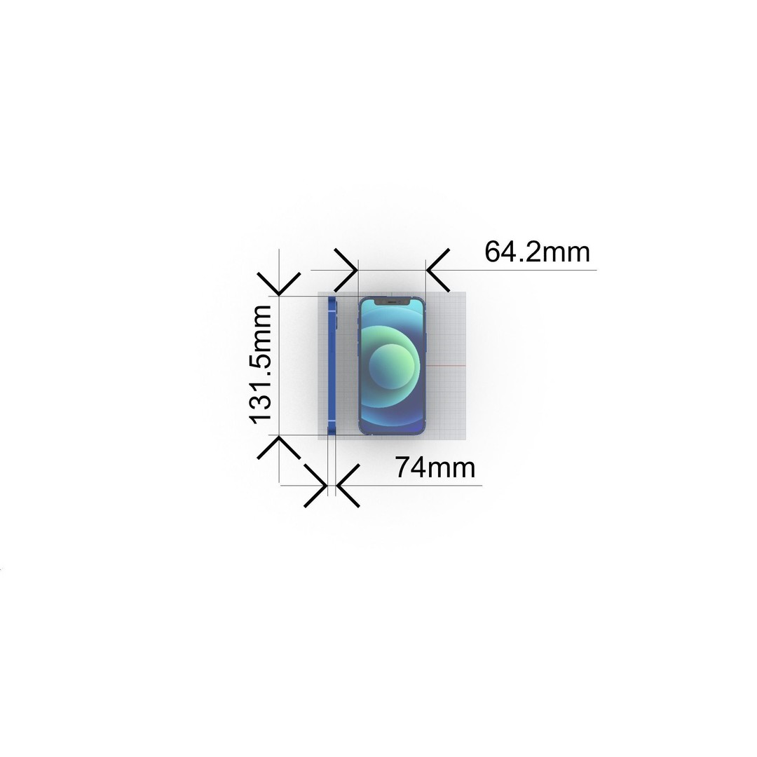 Apple iPhone 12 Mini 3D Model – High-Quality Mobile Asset, Rhino 4.0 - View 28
