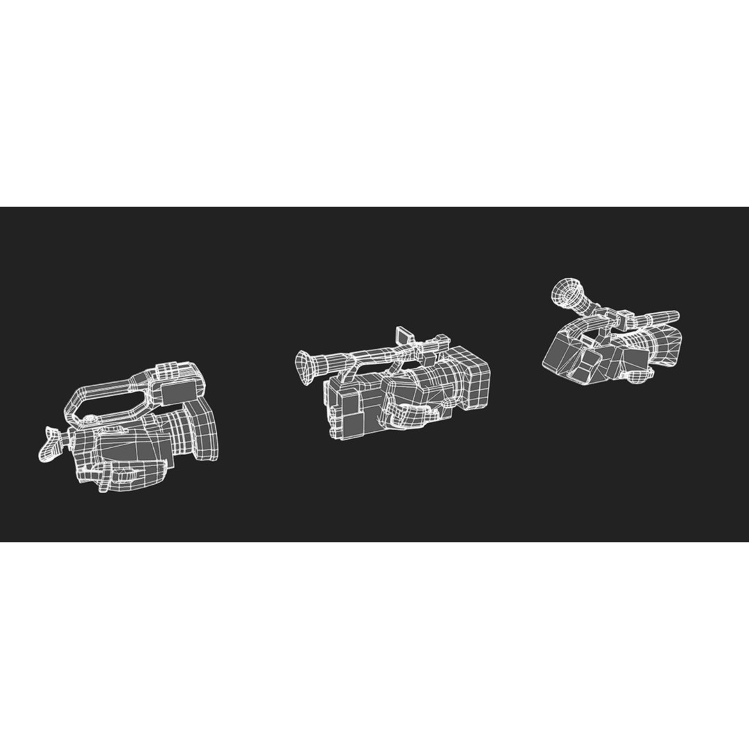 Camcorder 3D Model – Low-Poly Game Asset with PBR Textures, FBX, OBJ, Blender