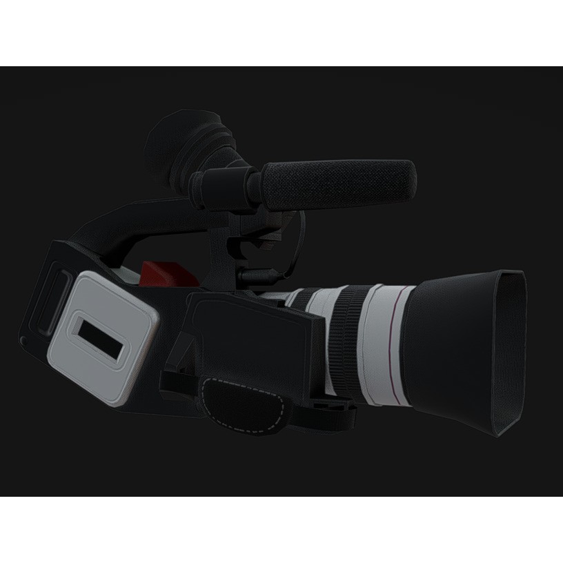 Camcorder 3D Model – Low-Poly Game Asset with PBR Textures, FBX, OBJ, Blender - View 10