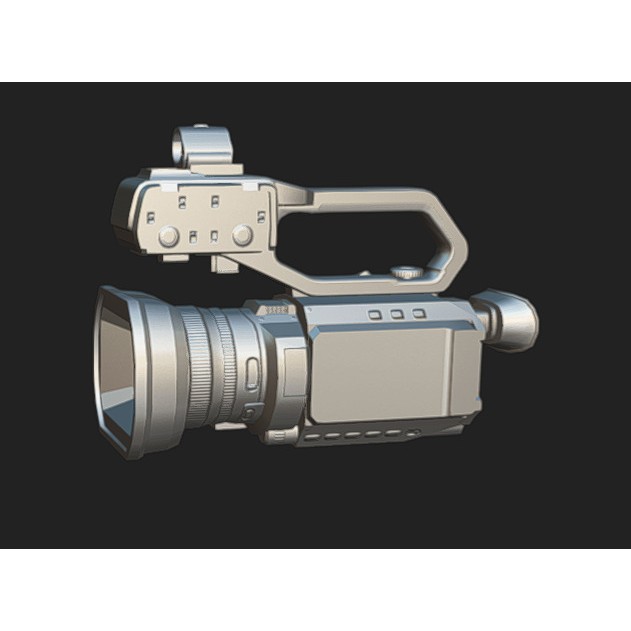Camcorder 3D Model – Low-Poly Game Asset with PBR Textures, FBX, OBJ, Blender - View 13