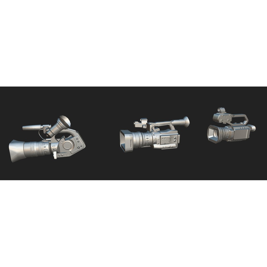 Camcorder 3D Model – Low-Poly Game Asset with PBR Textures, FBX, OBJ, Blender - View 14