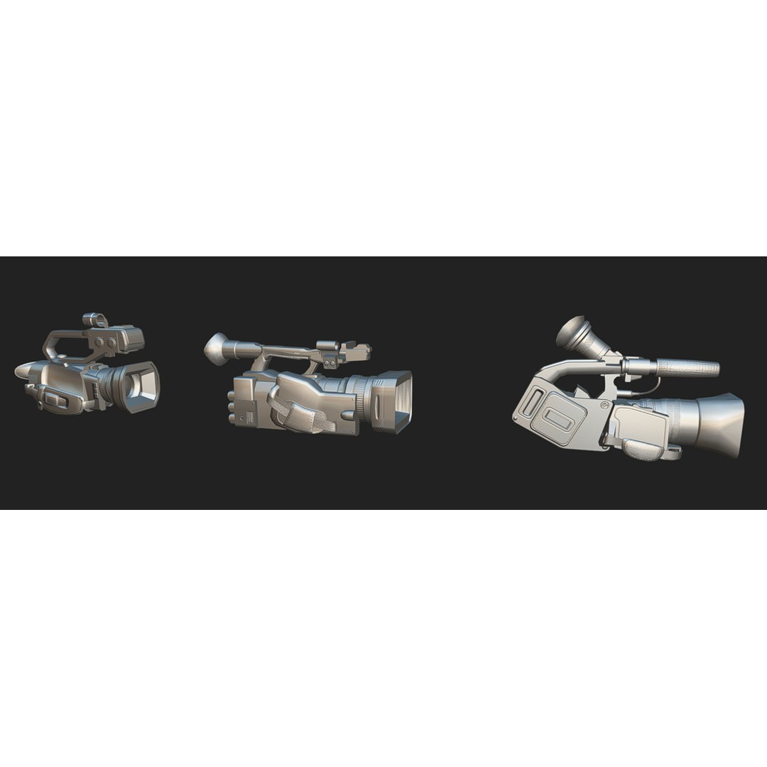 Camcorder 3D Model – Low-Poly Game Asset with PBR Textures, FBX, OBJ, Blender - View 15