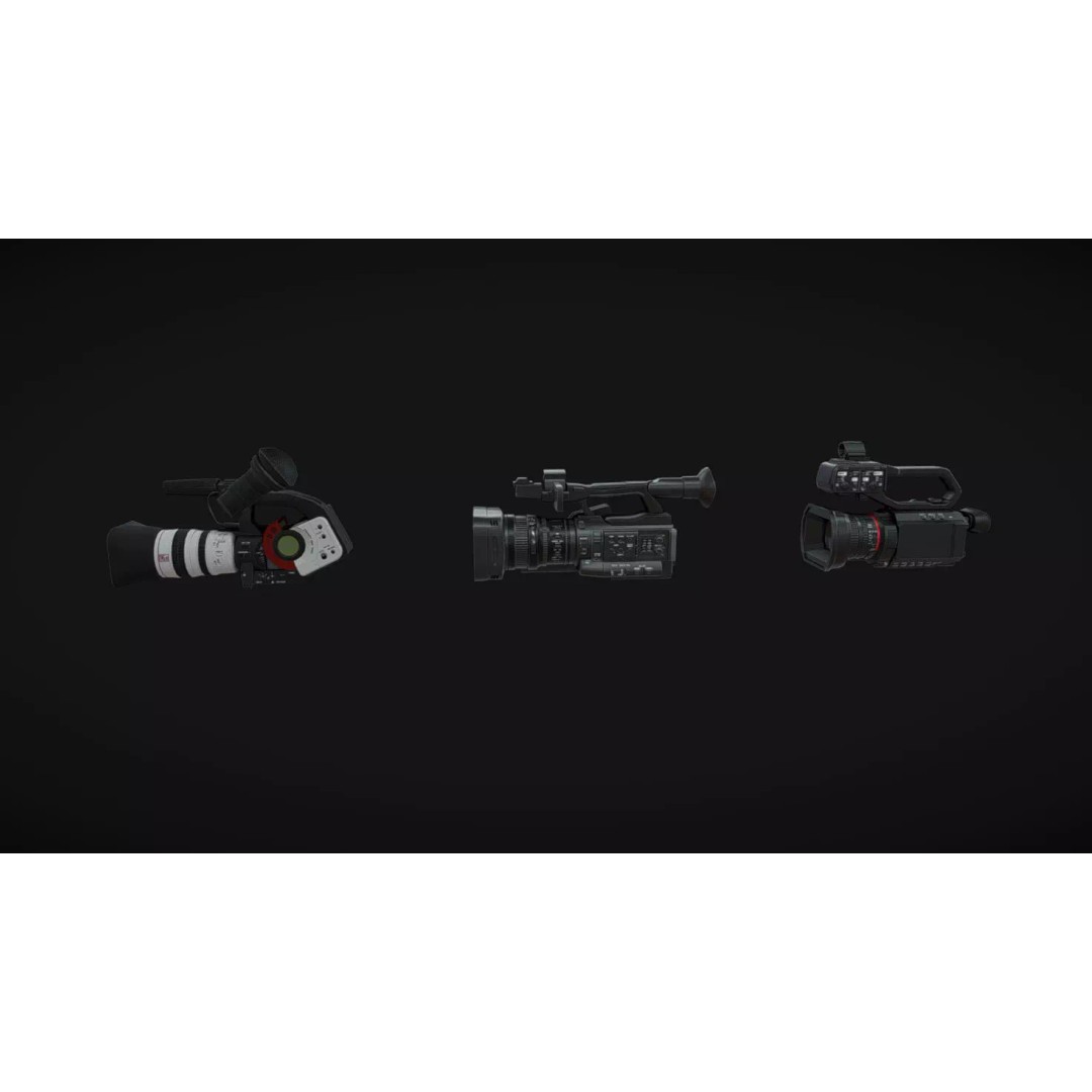 Camcorder 3D Model – Low-Poly Game Asset with PBR Textures, FBX, OBJ, Blender - View 2