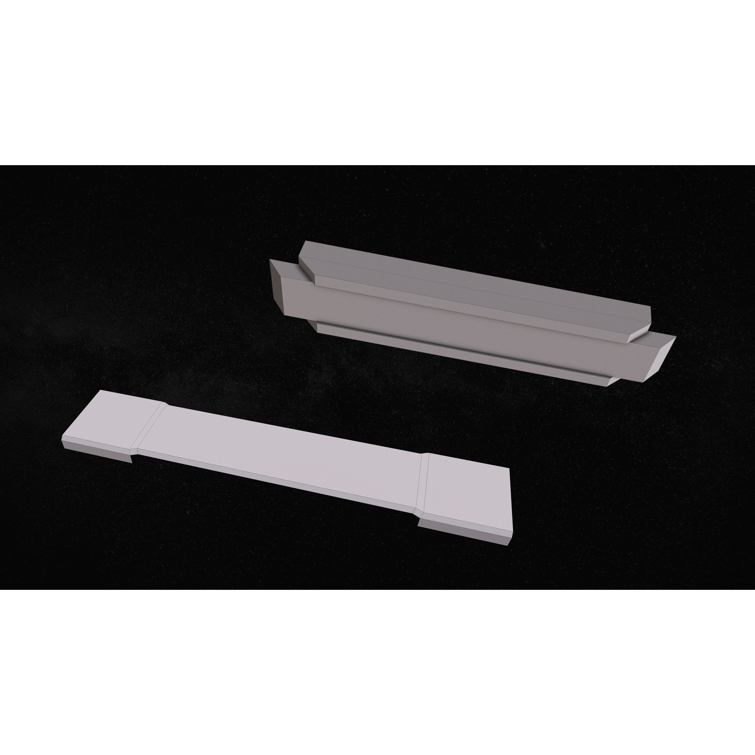 Sci-Fi Modular Corridor with Door - Low-Poly Game-Ready 3D Model - View 19