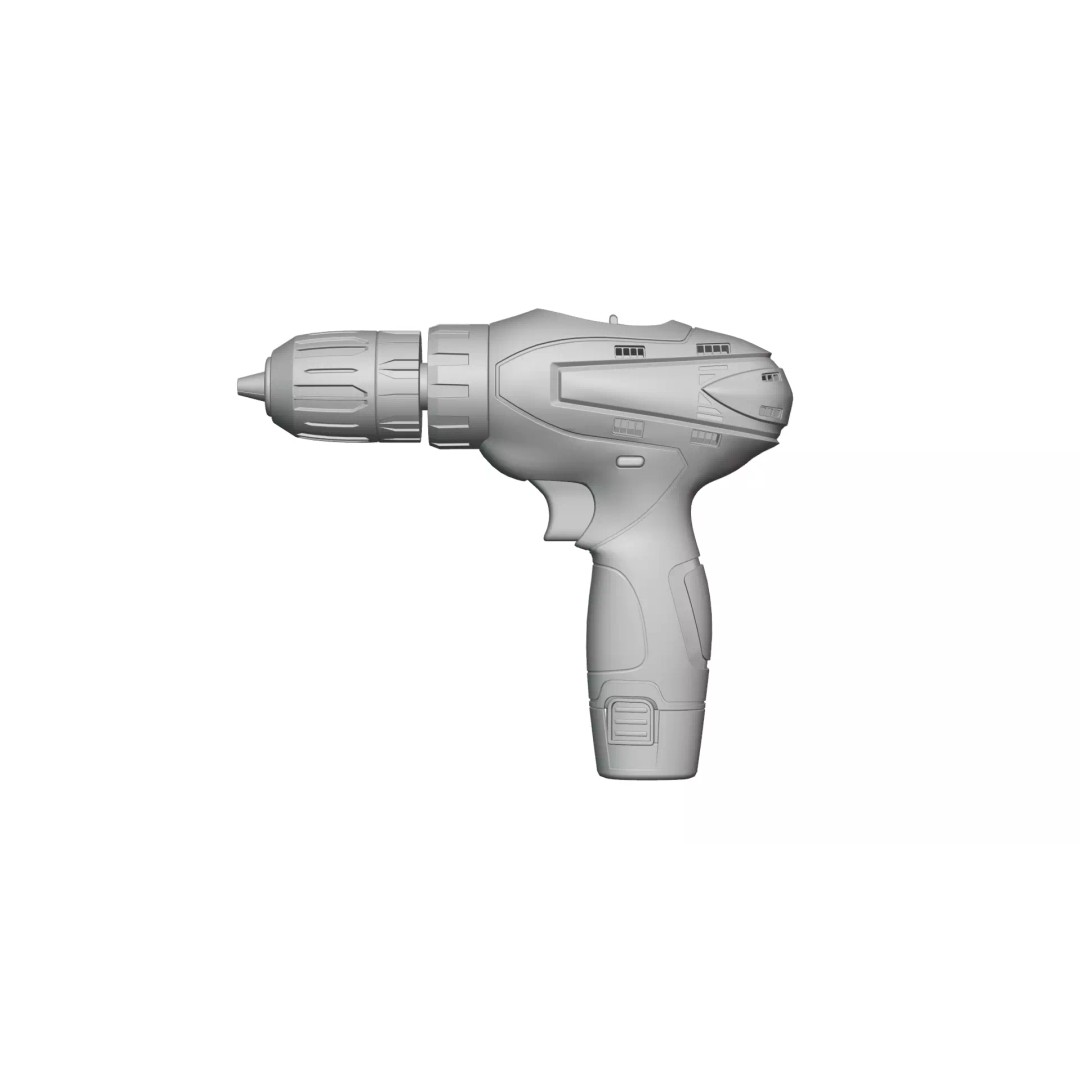 12V Electric Drill 3D Model – PBR Textured Game Asset, FBX - View 11