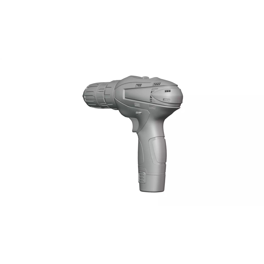 12V Electric Drill 3D Model – PBR Textured Game Asset, FBX - View 12