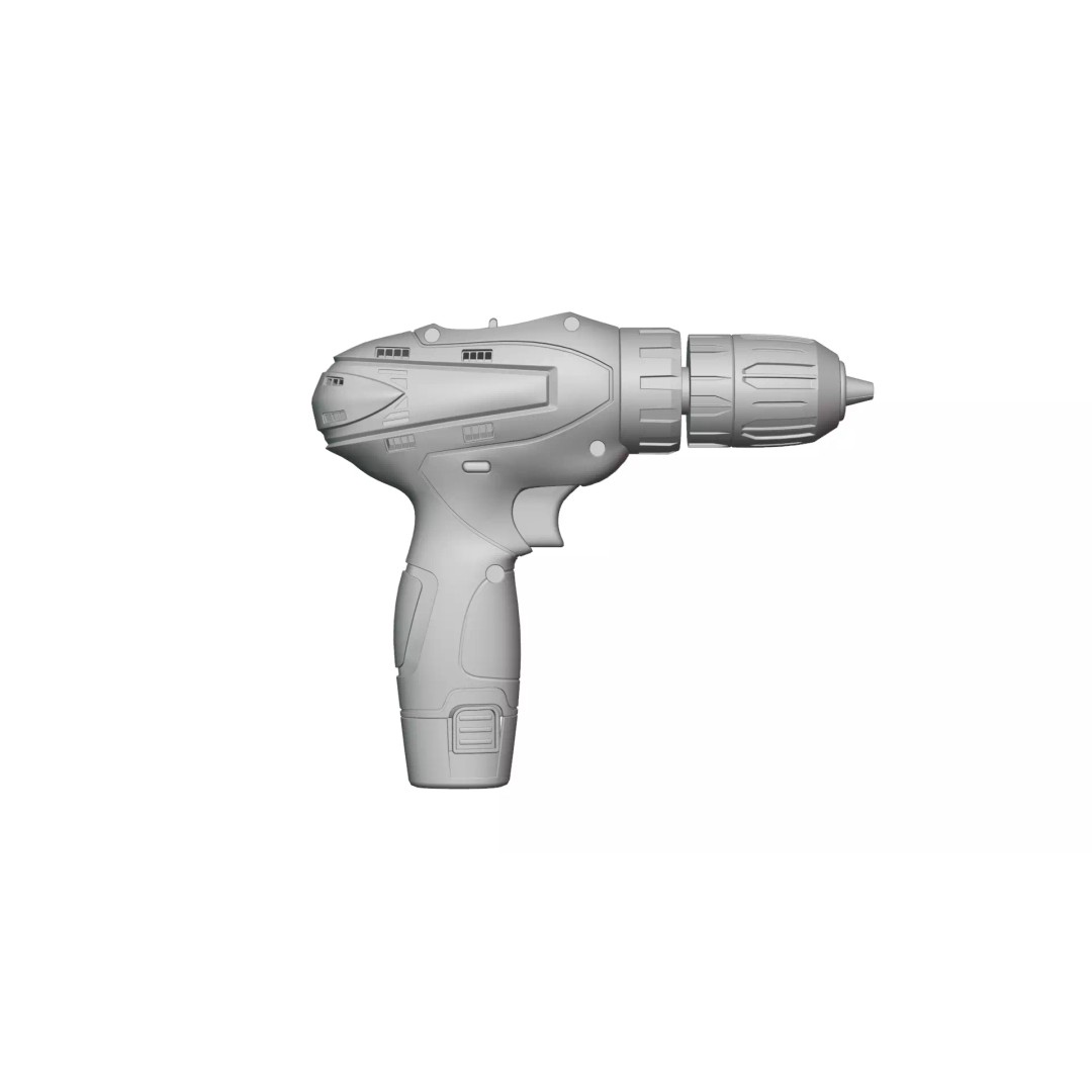 12V Electric Drill 3D Model – PBR Textured Game Asset, FBX - View 15