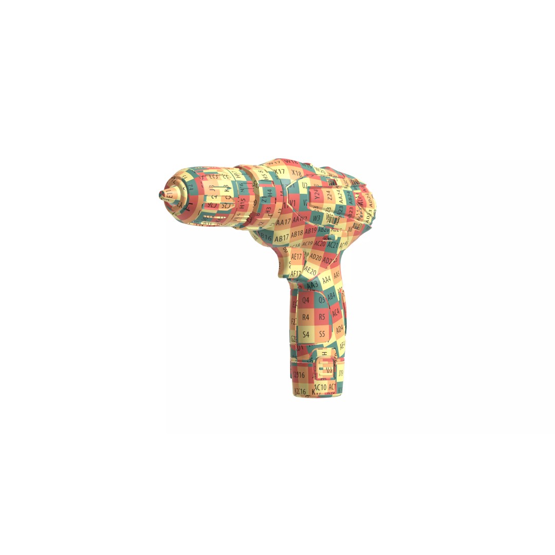 12V Electric Drill 3D Model – PBR Textured Game Asset, FBX - View 26