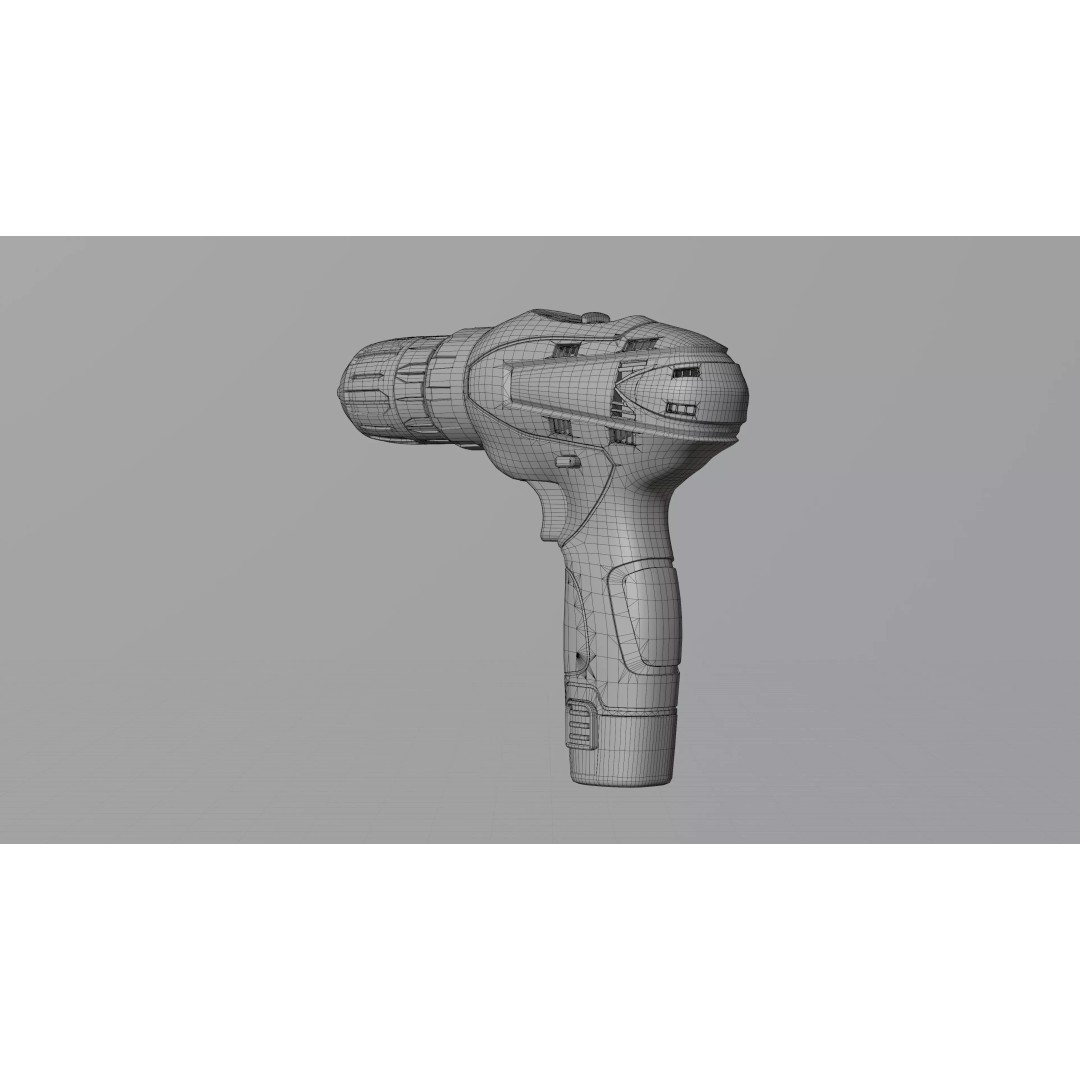 12V Electric Drill 3D Model – PBR Textured Game Asset, FBX - View 28