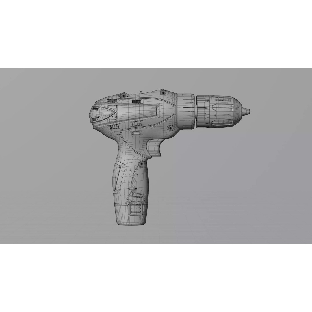 12V Electric Drill 3D Model – PBR Textured Game Asset, FBX - View 31