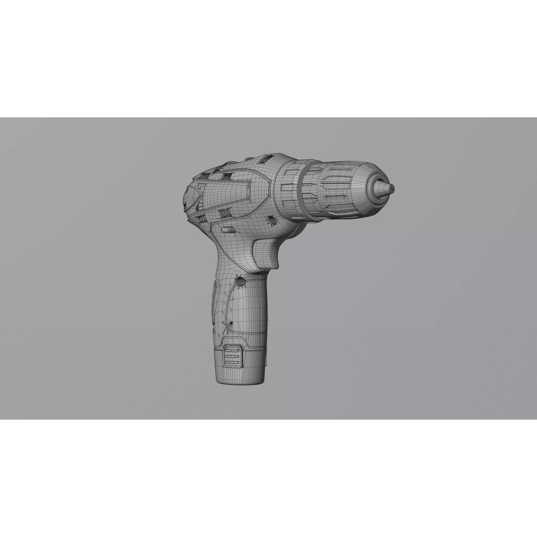 12V Electric Drill 3D Model – PBR Textured Game Asset, FBX - View 32