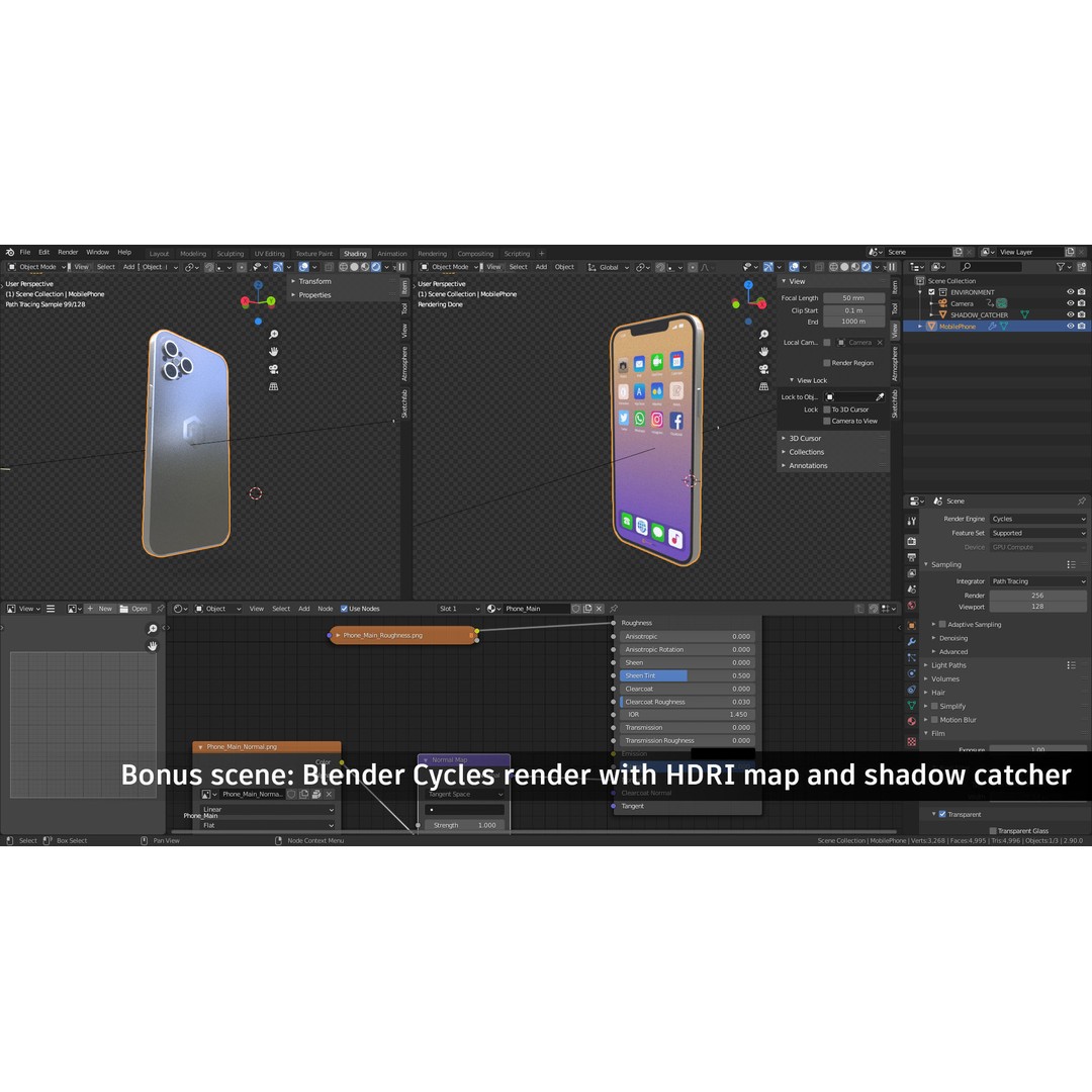 Apple iPhone 12 Pro 3D Model – Low Poly PBR Asset for Games, FBX - View 10
