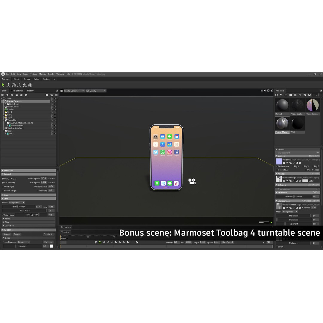 Apple iPhone 12 Pro 3D Model – Low Poly PBR Asset for Games, FBX - View 12