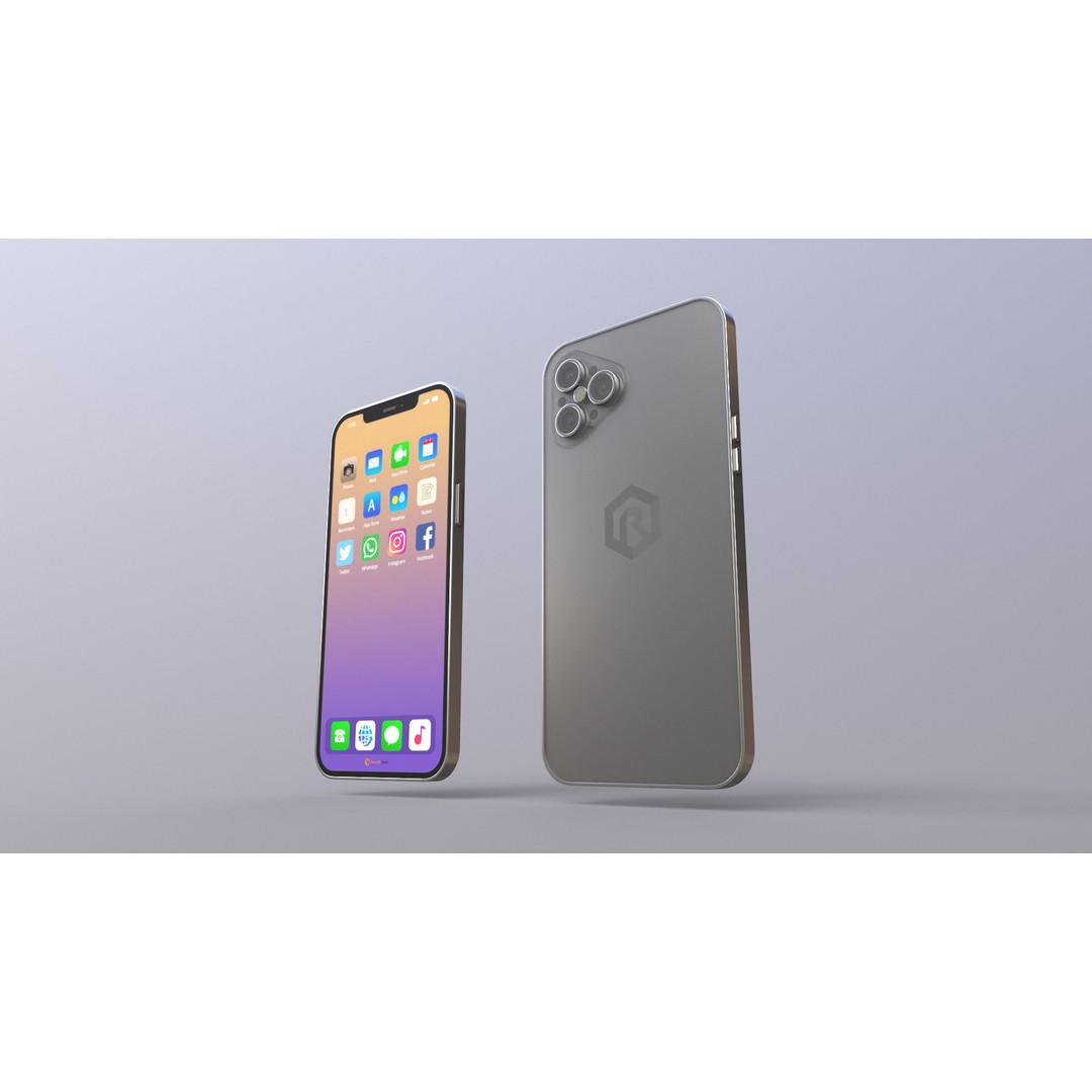 Apple iPhone 12 Pro 3D Model – Low Poly PBR Asset for Games, FBX - View 4