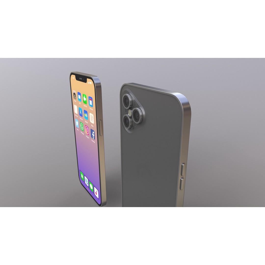 Apple iPhone 12 Pro 3D Model – Low Poly PBR Asset for Games, FBX - View 6