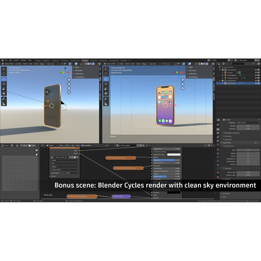 Apple iPhone 12 Pro 3D Model – Low Poly PBR Asset for Games, FBX - View 9