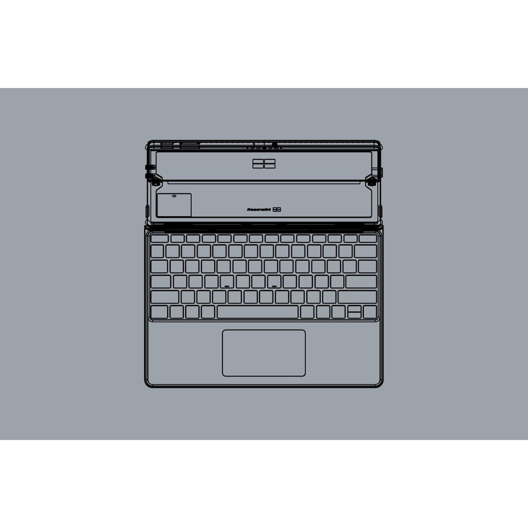 Microsoft Surface Pro 9 3D Model – Realistic Tablet & Keyboard, FBX, OBJ - View 21