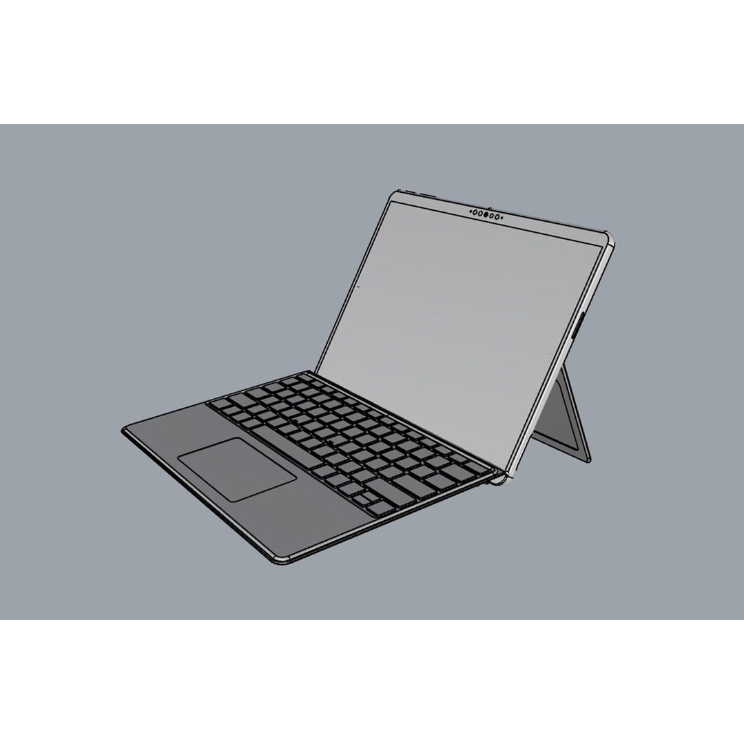 Microsoft Surface Pro 9 3D Model – Realistic Tablet & Keyboard, FBX, OBJ - View 22