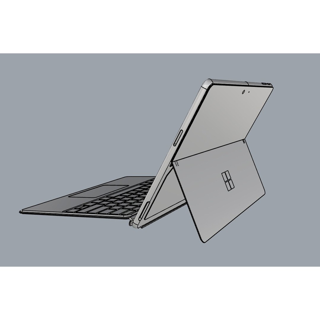 Microsoft Surface Pro 9 3D Model – Realistic Tablet & Keyboard, FBX, OBJ - View 23