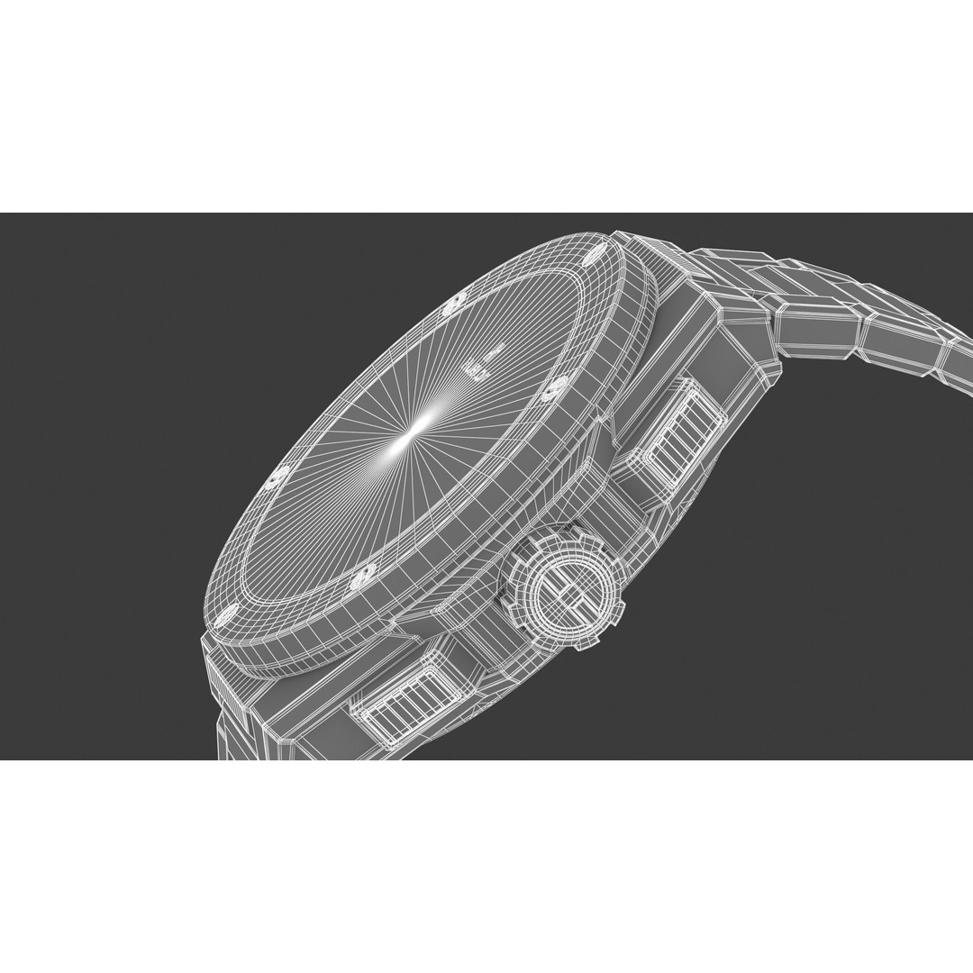 Hublot Big Bang Integranted 42mm Black Luxury Watch 3D Model – PBR Textured, FBX, OBJ