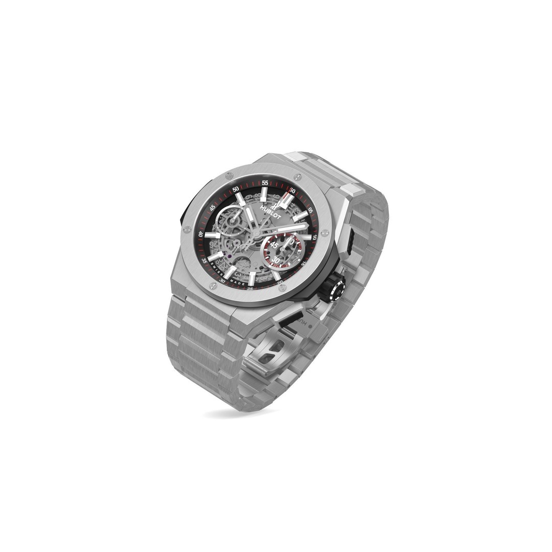 Hublot Big Bang Integranted 42mm Black Luxury Watch 3D Model – PBR Textured, FBX, OBJ - View 6