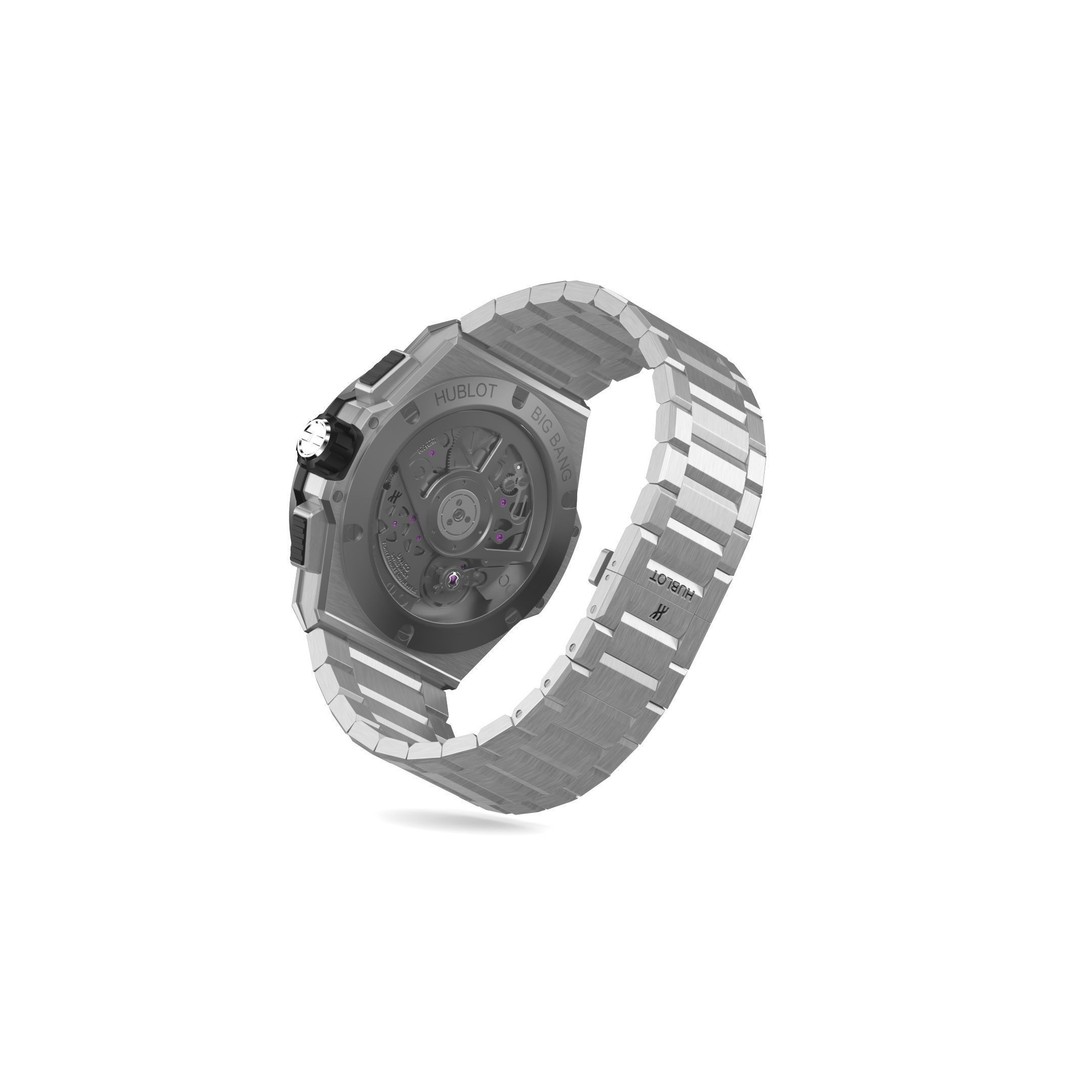 Hublot Big Bang Integranted 42mm Black Luxury Watch 3D Model – PBR Textured, FBX, OBJ - View 8