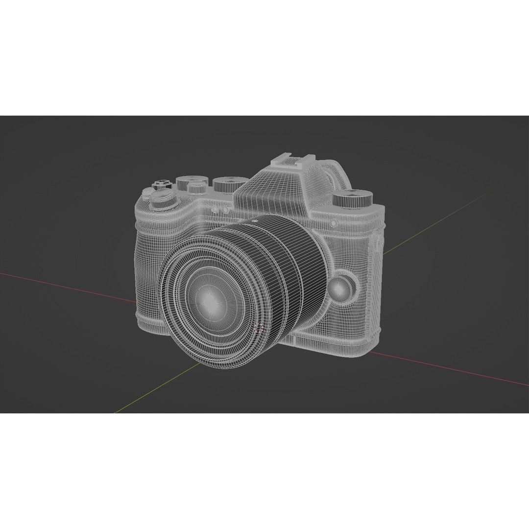 Leatherette DSLR Camera 3D Model – PBR Asset with High Detail, FBX - View 12