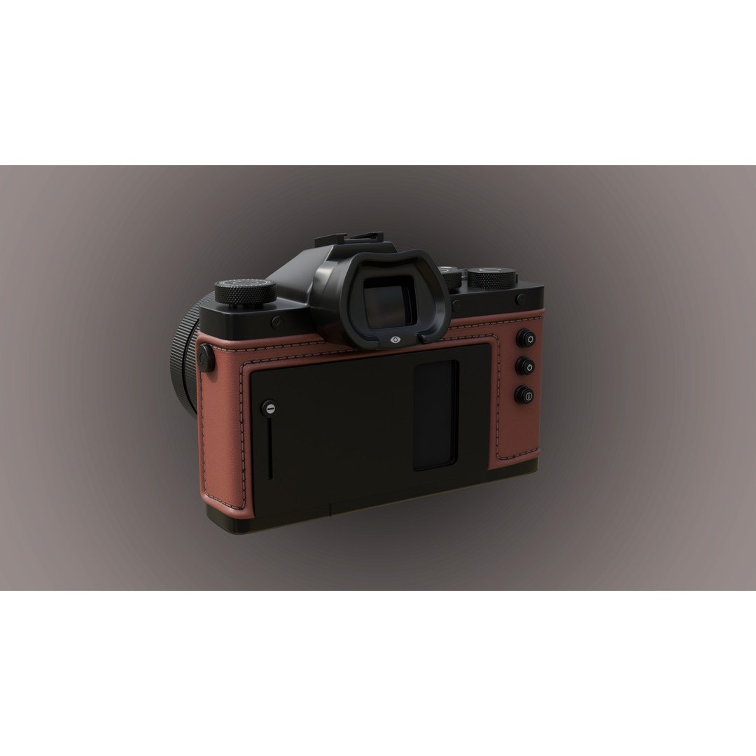 Leatherette DSLR Camera 3D Model – PBR Asset with High Detail, FBX - View 5