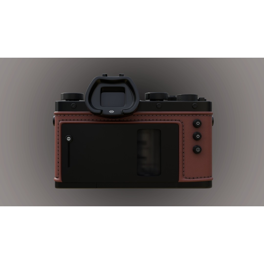 Leatherette DSLR Camera 3D Model – PBR Asset with High Detail, FBX - View 9