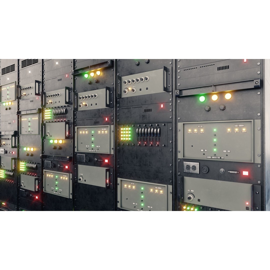 Server Rack 3D Model – Low Poly PBR Asset, FBX, OBJ, Blender