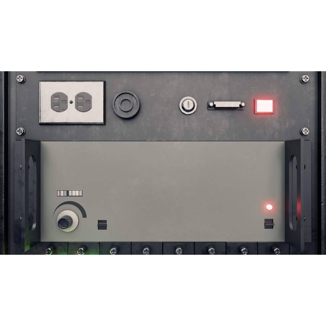 Server Rack 3D Model – Low Poly PBR Asset, FBX, OBJ, Blender - View 13