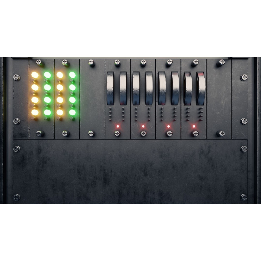 Server Rack 3D Model – Low Poly PBR Asset, FBX, OBJ, Blender - View 15