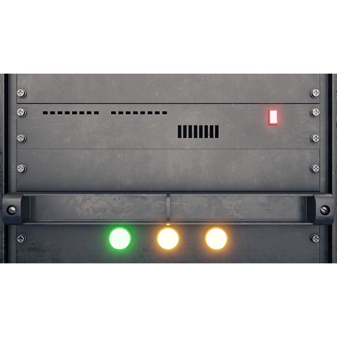 Server Rack 3D Model – Low Poly PBR Asset, FBX, OBJ, Blender - View 7