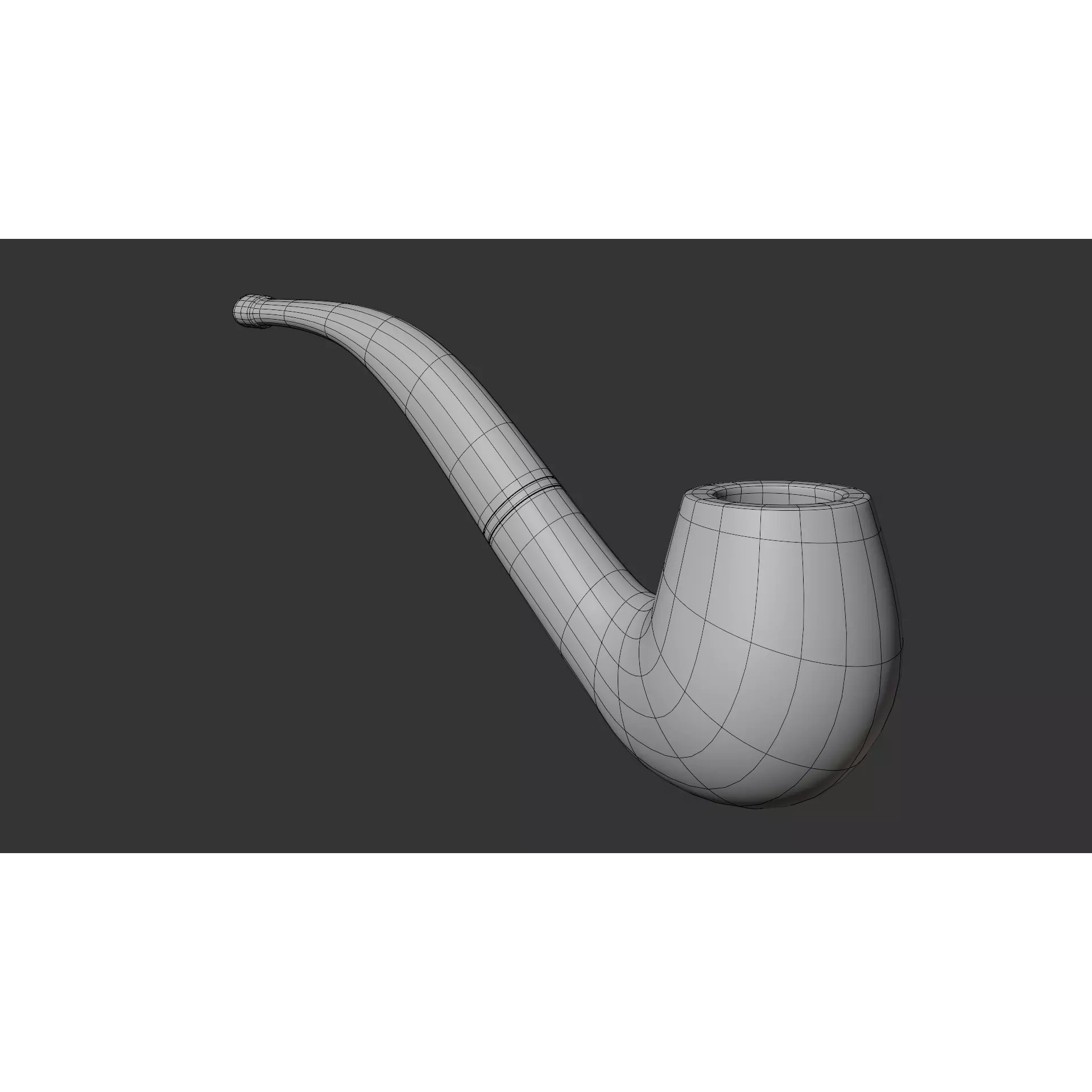 Vintage Tobacco Pipe - Low-Poly Game-Ready 3D Model - View 10