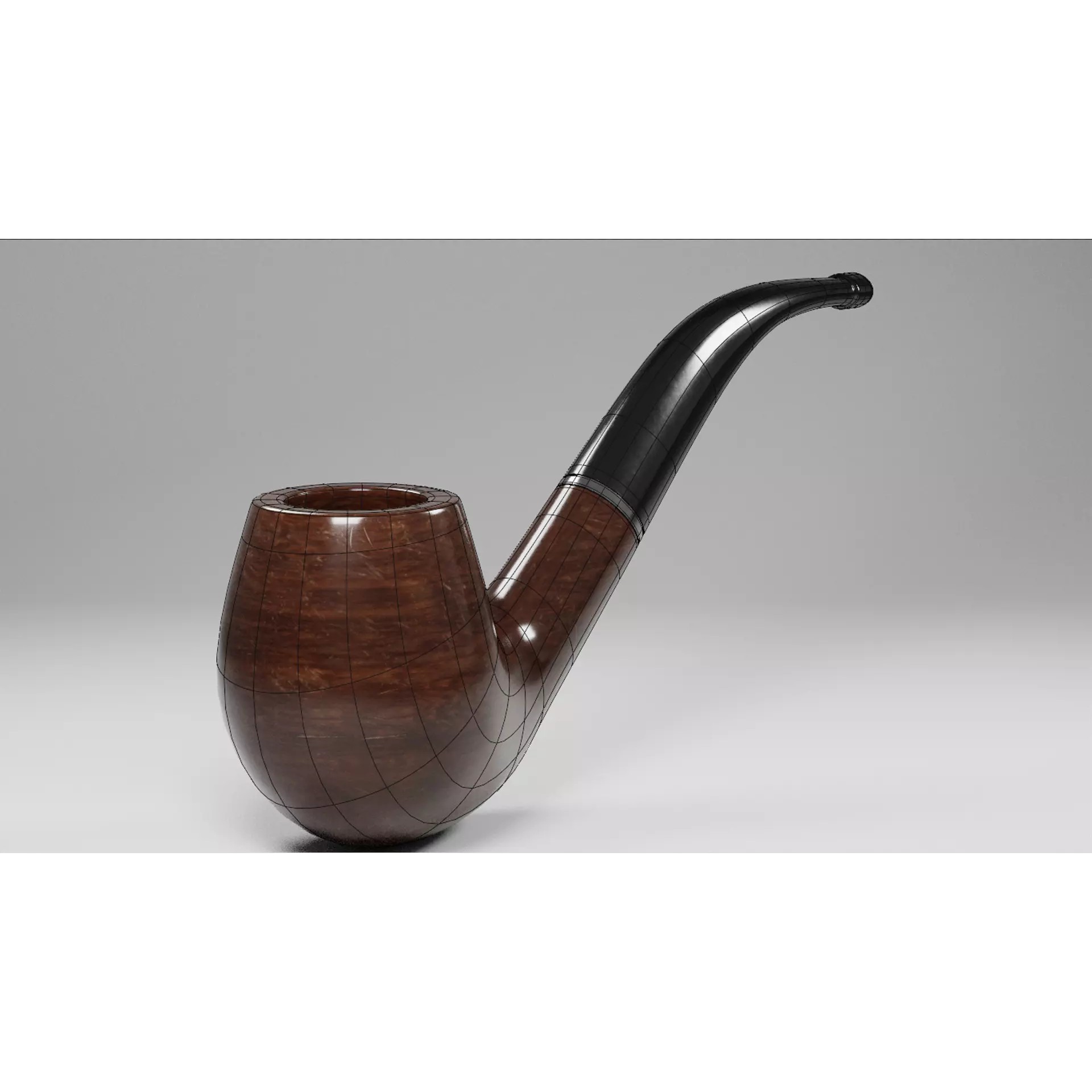 Vintage Tobacco Pipe - Low-Poly Game-Ready 3D Model - View 14