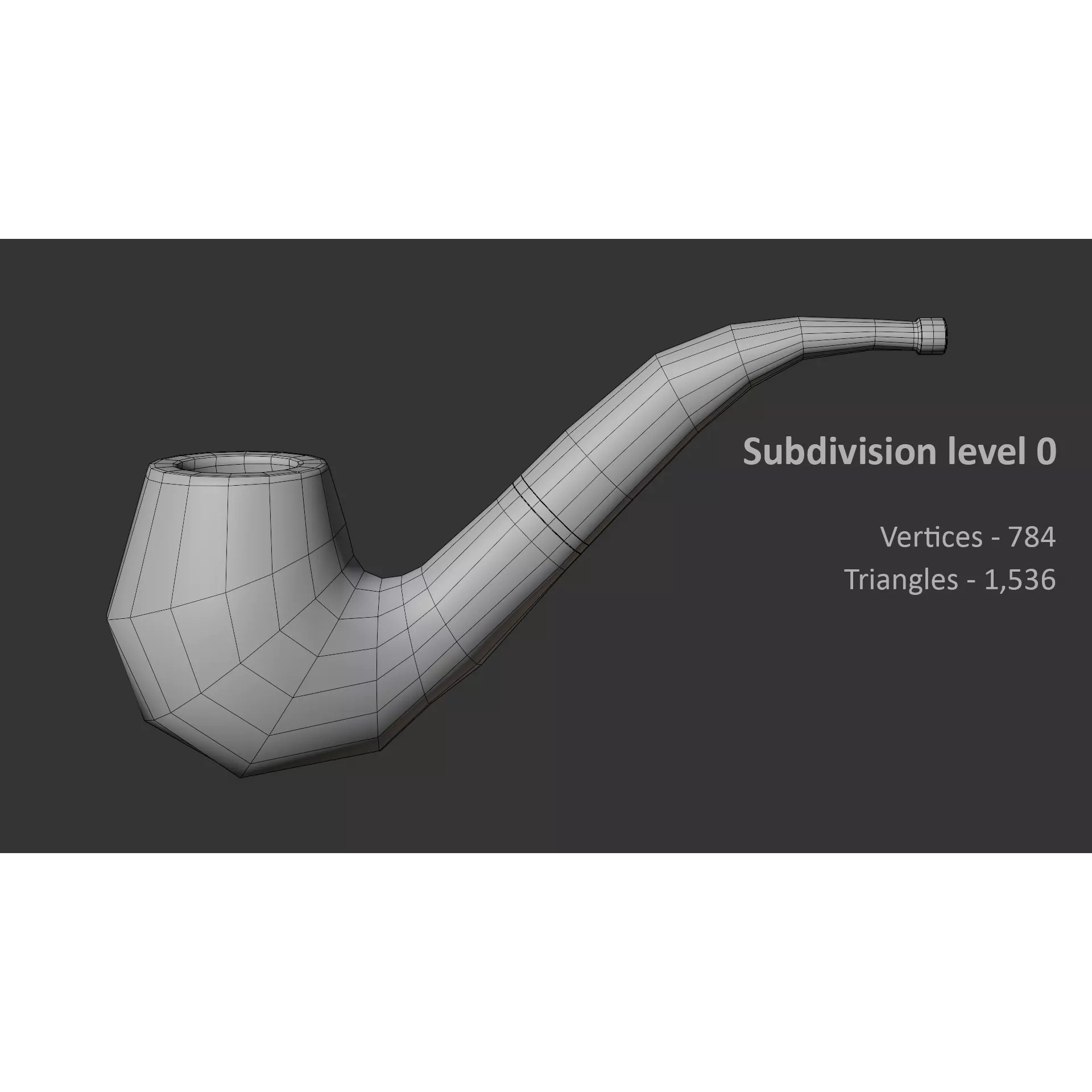 Vintage Tobacco Pipe - Low-Poly Game-Ready 3D Model - View 15