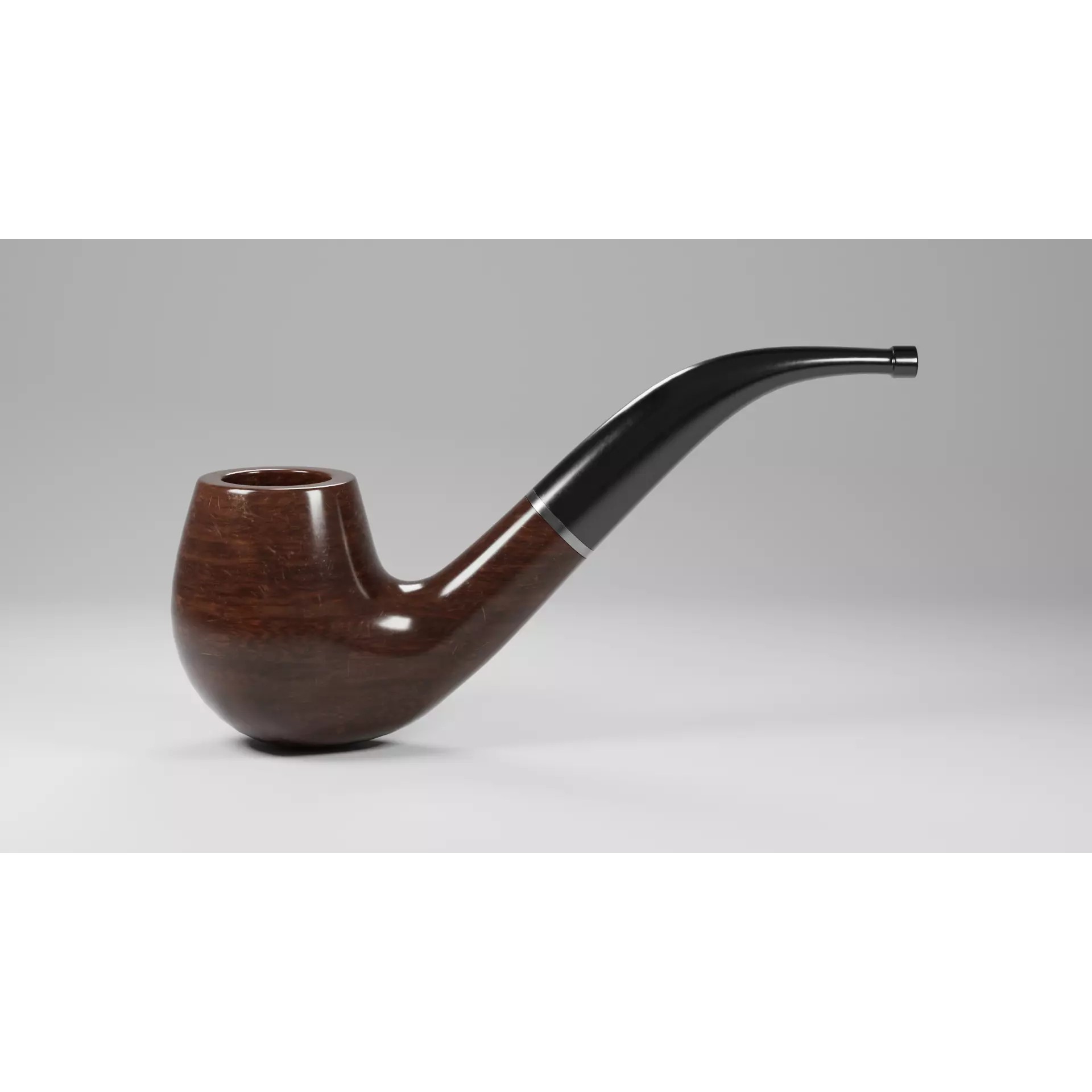Vintage Tobacco Pipe - Low-Poly Game-Ready 3D Model - View 2