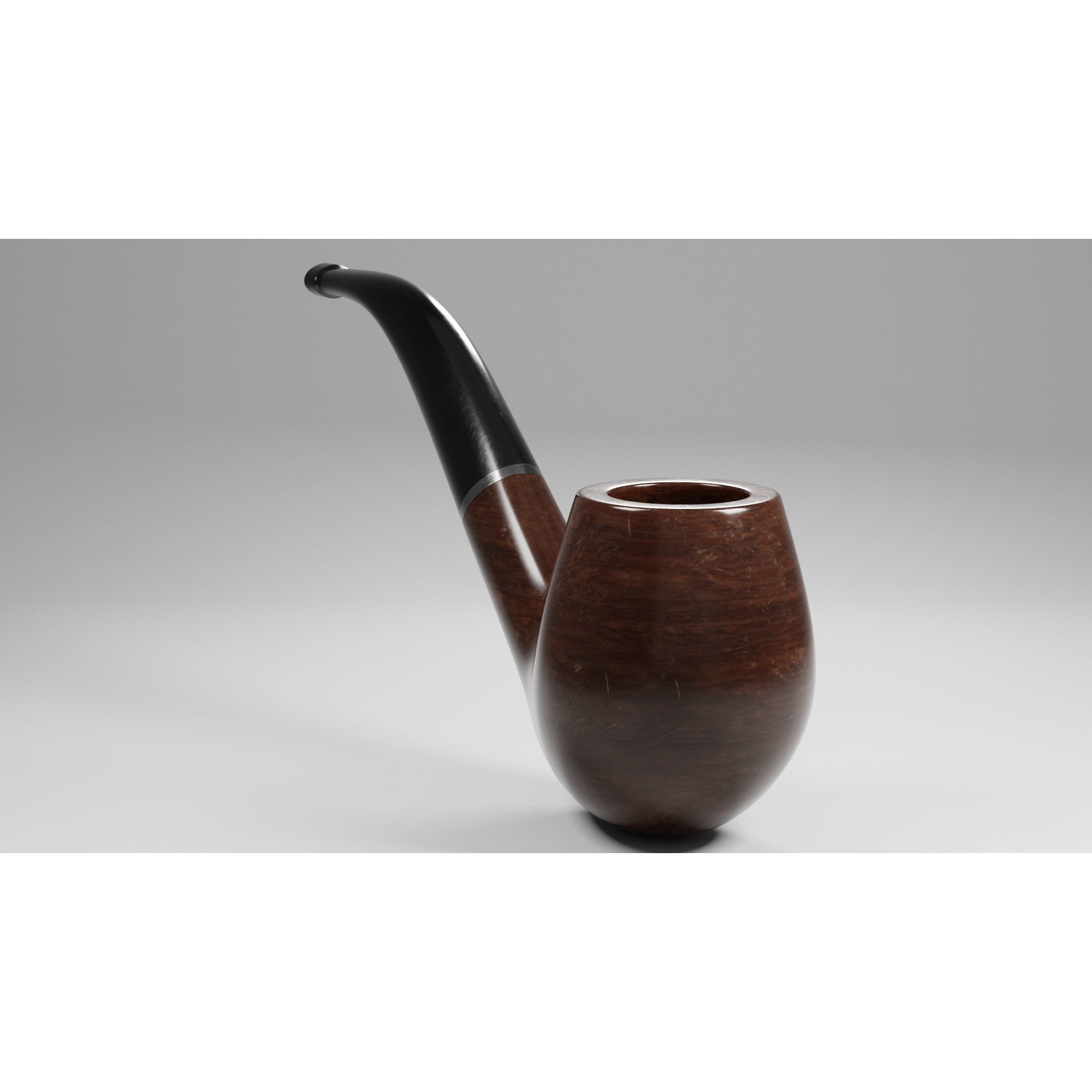 Vintage Tobacco Pipe - Low-Poly Game-Ready 3D Model - View 4