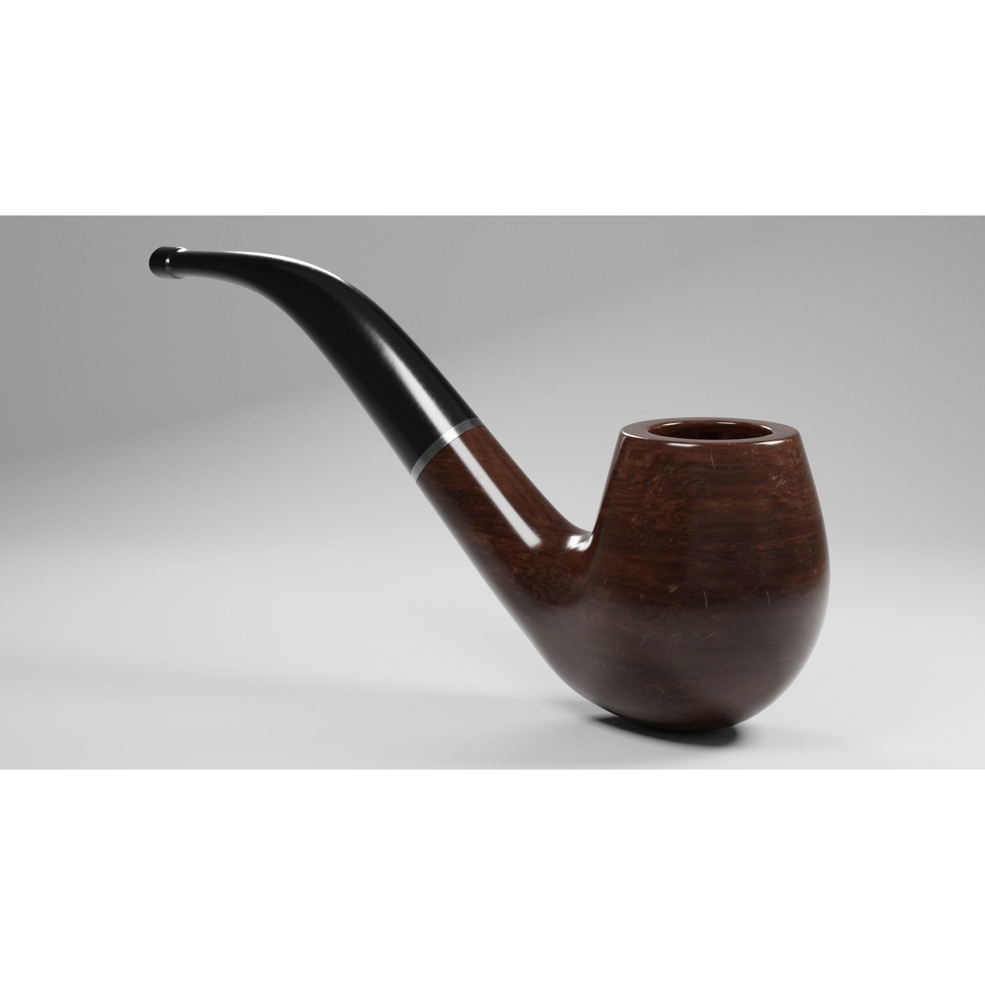 Vintage Tobacco Pipe - Low-Poly Game-Ready 3D Model - View 5