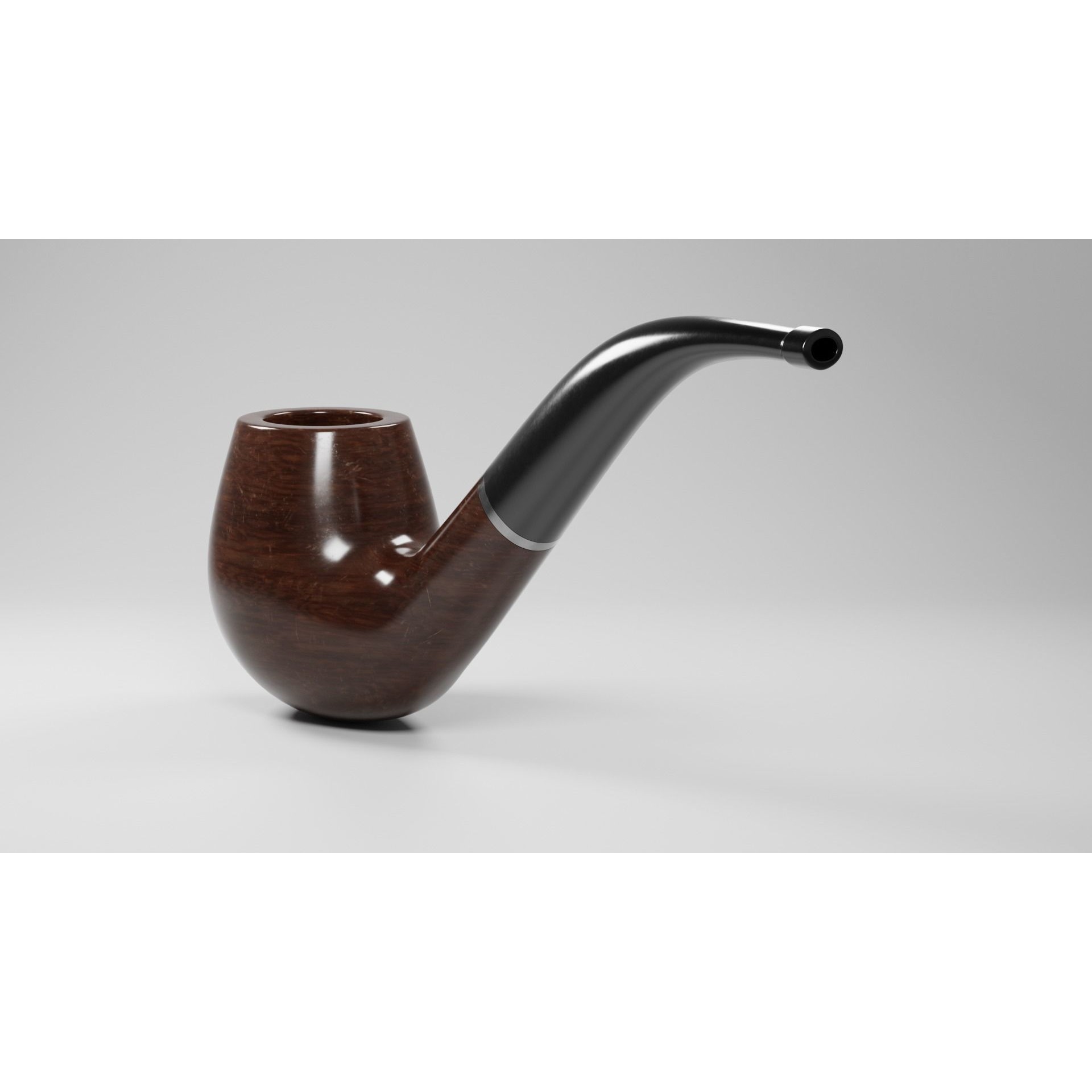 Vintage Tobacco Pipe - Low-Poly Game-Ready 3D Model - View 7