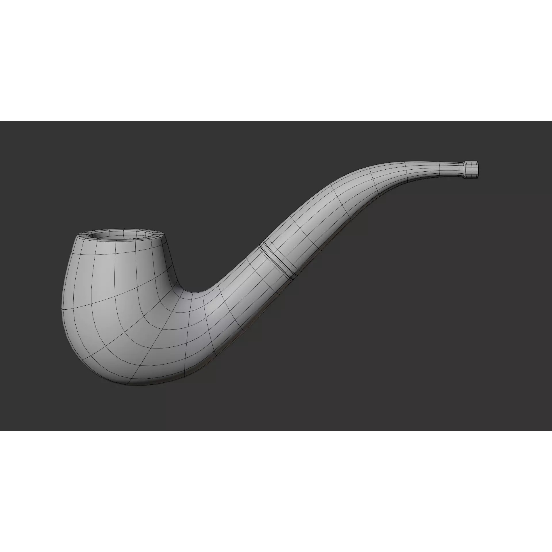 Vintage Tobacco Pipe - Low-Poly Game-Ready 3D Model - View 8