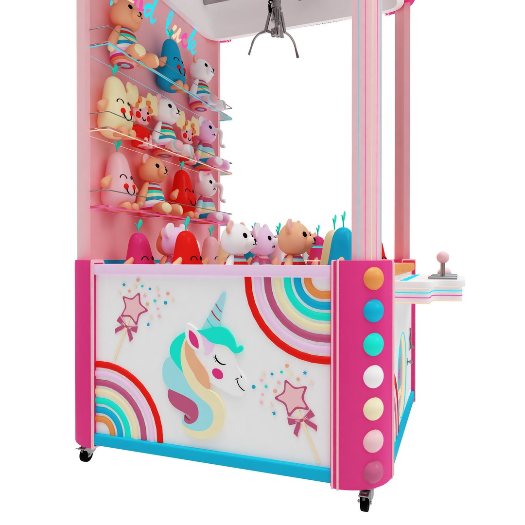 Claw Crane Arcade Game Machine 3D Model – Game-Ready, FBX, OBJ Formats - View 10