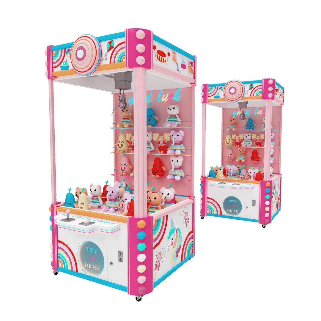 Claw Crane Arcade Game Machine 3D Model – Game-Ready, FBX, OBJ Formats - View 12